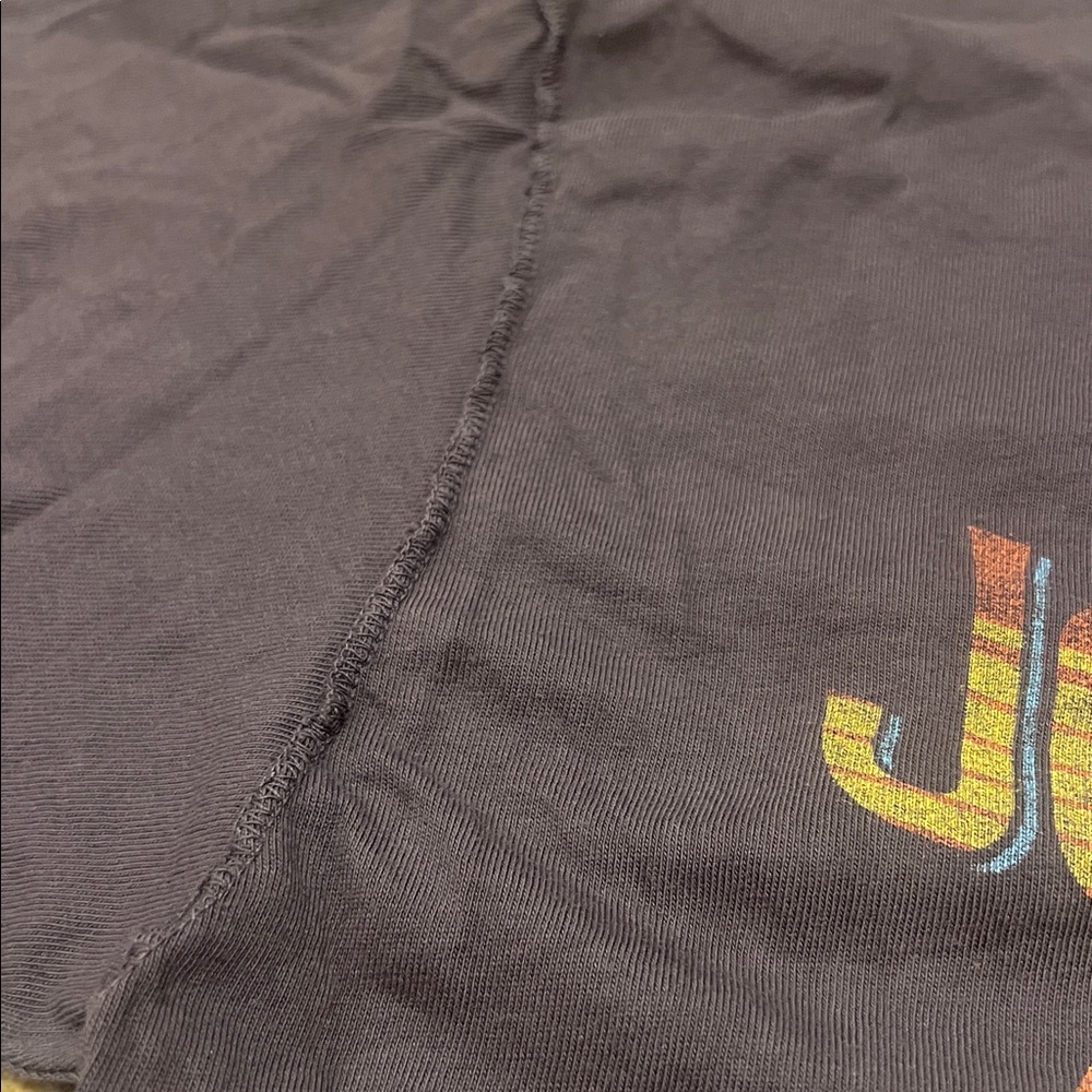 DAYDREAMER X FREE PEOPLE JOHNNY CASH brown/taupe 100% cotton GRAPHIC TSHIRT SZ L - Picture 6 of 10
